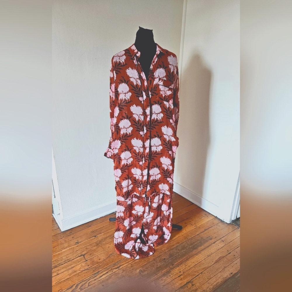 GANNI two piece tabard tunic and pant set size S or M. Pajama jam!
